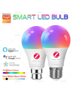 Tuya Zigbee Smart Led Bulb E27 B22 Lamps RGBCW Works With Amazon Alexa