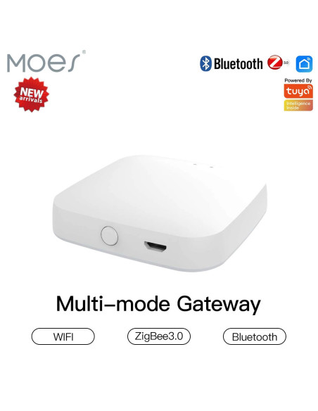MOES New Multi-mode Smart Gateway ZigBee Bluetooth Mesh Hub Work with