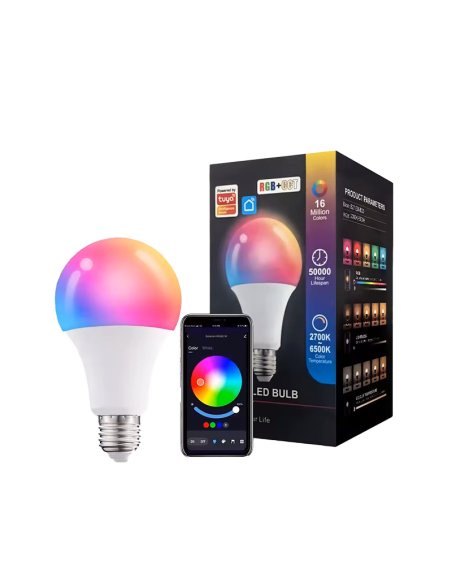 Tuya E27 Led Light Bulbs Bluetooth Smart Bulb 9W Color Changing Light