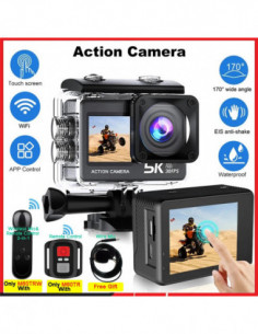 Action Camera 5K 4K60FPS 50MP 2" Touch Dual Screen 5X Zoom Wi-Fi EIS 1