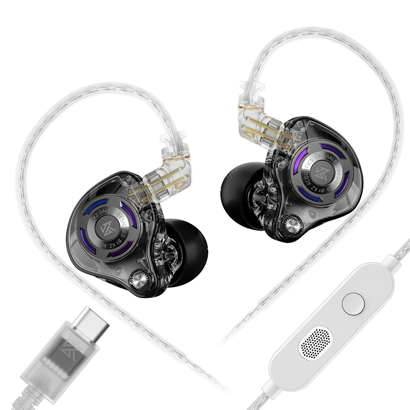 KZ Gale In-Ear Gaming Earphones E-sports Bass Metal Earbuds for Video Game Stage Live Sound Headphones