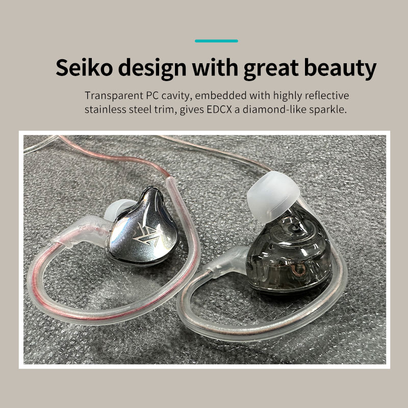 KZ EDCX In-Ear Wired Earphone Monitor HiFi Music Headphones Sport Noise Reduction Game Bass DJ Outdoor Earbuds Dynamic Headset
