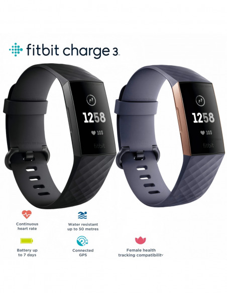 Fitbit Charge 3 Fitness Activity Tracker - Advanced Health & Fitness T