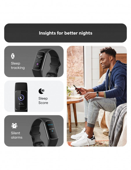 Fitbit Charge 5 Advanced Health & Fitness Tracker with Built-in GPS St
