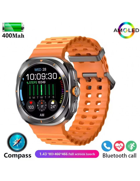 2025 Galaxy Watch 7 Ultra 47mm Smart Watch Bluetooth Call Men GPS NFC 