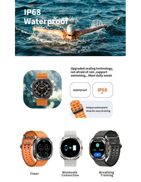 2025 Galaxy Watch 7 Ultra 47mm Smart Watch Bluetooth Call Men GPS NFC 