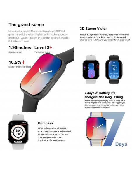 2025 New For Apple GPS Watch 10 Smart Watch Men HD AMOLED Memory Music