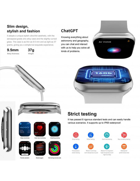 2025 New For Apple GPS Watch 10 Smart Watch Men HD AMOLED Memory Music