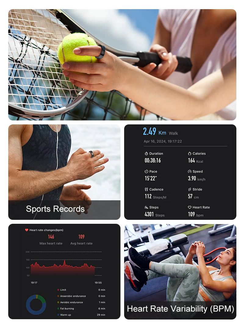 New Smart Ring R09 Health Monitor Multi Sport Mode Skin Temperature Measurement 5ATM Waterproof Smart Ring With Charging Case New Smart Ring R09 Health Monitor Multi Sport Mode Skin Temperature Measurement 5ATM Waterproof Smart Ring With Charging Case