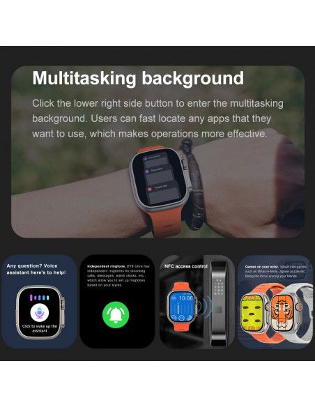 49mm Smart Watch Ultra NFC Door Access Unlock Smartwatch Series10 GPS 