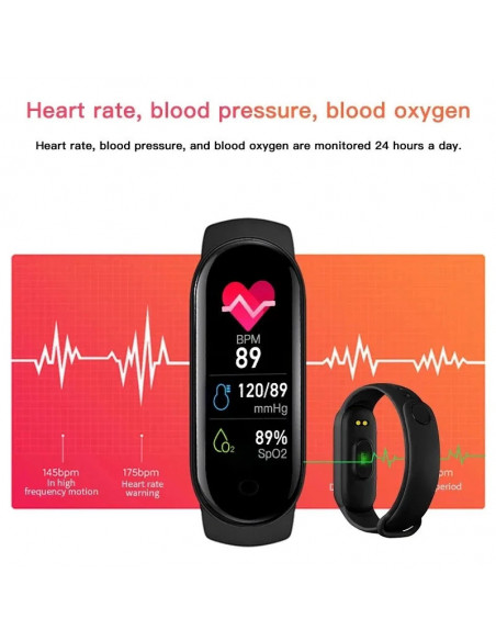 M7 Smart Band Watch Silicone Heart Rate Smart Band Varied Dials Fitnes