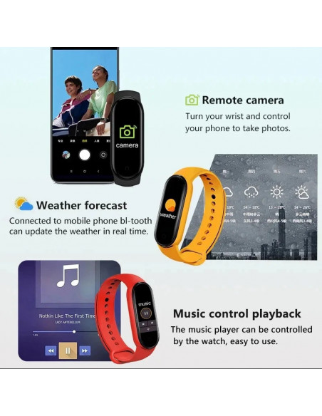 M7 Smart Band Watch Silicone Heart Rate Smart Band Varied Dials Fitnes