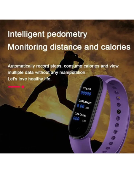 M7 Smart Band Watch Silicone Heart Rate Smart Band Varied Dials Fitnes