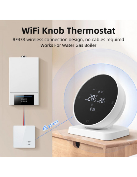 AVATTO Tuya WiFi Smart Thermostat，RF Wireless Receiver Temperature Con