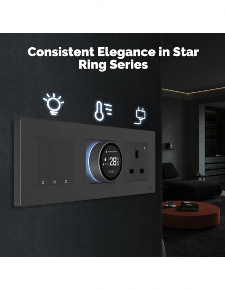 MOES Tuya ZigBee Smart Knob Thermostat Star Ring Series Temperature Co