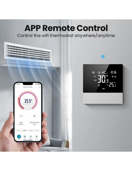 AVATTO Tuya WiFi Smart Central Air Conditioning Thermostat，Heating And