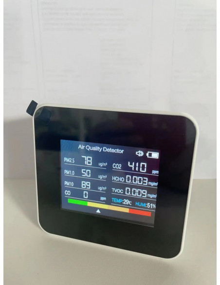 CO2 carbon dioxide CO carbon monoxide detector household PM2.5 formald