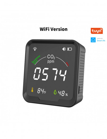 GIRIER Tuya Smart WiFi CO2 Detector Digital Carbon Dioxide Monitor Ind