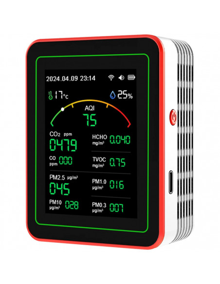 homeair quality monitorTuya WiFi 15 in 1TFT Display Portable AQI PM0.3