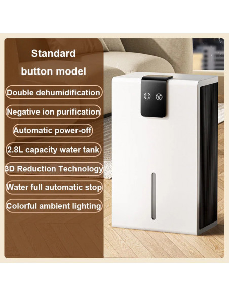 Remote Control LED Electric Dehumidifier Auto-off Desiccant Moisture A