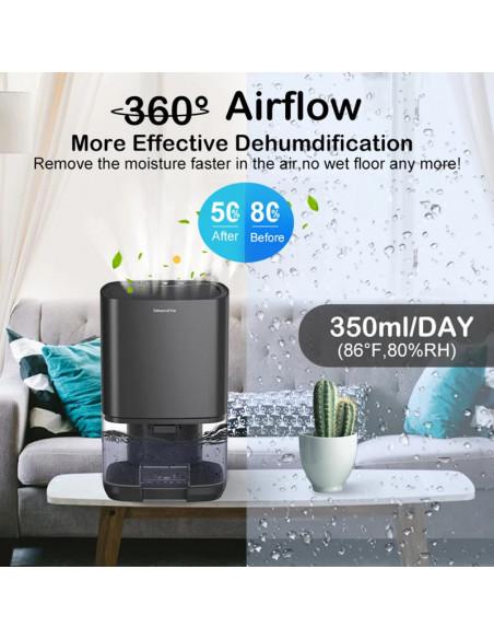 Air Dehumidifier Portable Mute Moisture Absorbers Machine Air Dryer Fo