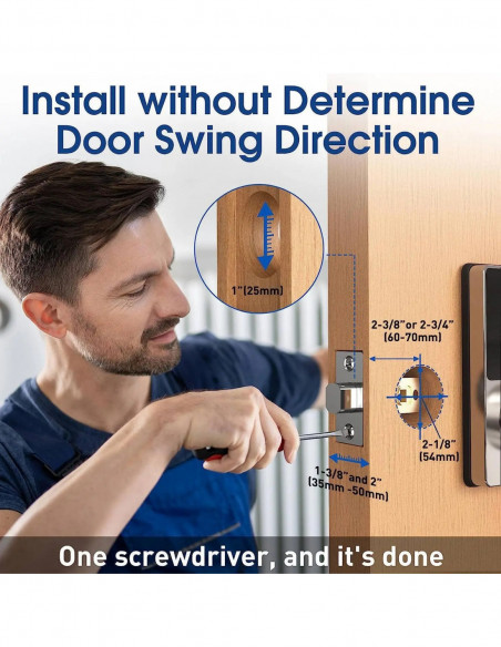 Smart Lock with password, Keyless Entry Door Lock with Touchscreen Key