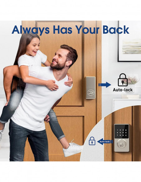 Smart Lock with password, Keyless Entry Door Lock with Touchscreen Key