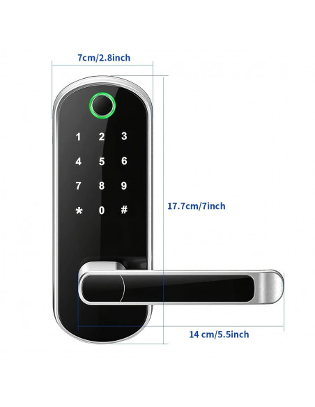 Smart Fingerprint Door Lock App Remote Control Keyless WIFI Digital To