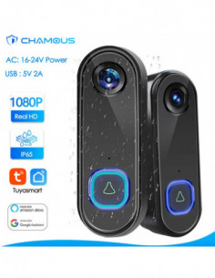 TUYA Video Doorbell WiFi Wireless Outdoor Door Bell Camera AC DC Power
