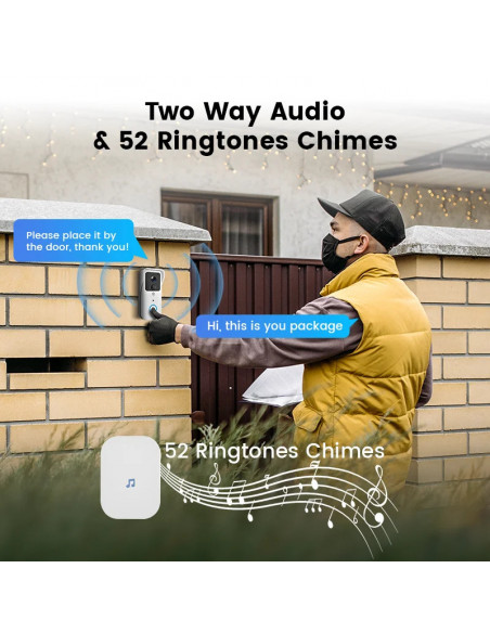 5G 2.4G WiFi Video Doorbell 1080P Tuya Smart Outdoor Wireless Intercom