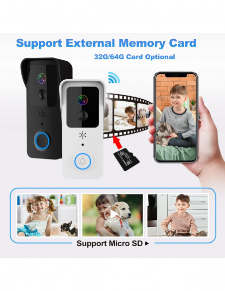 5G 2.4G WiFi Video Doorbell 1080P Tuya Smart Outdoor Wireless Intercom
