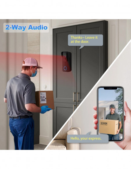 5G 2.4G WiFi Video Doorbell 1080P Tuya Smart Outdoor Wireless Intercom