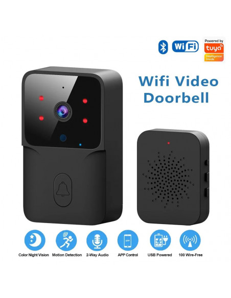 ONENUO WiFi Doorbell Home Tuya WiFi Wireless Doorbell DC AC Battery Po