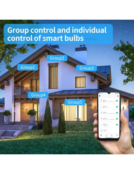 Tuya WiFi B22 Smart Life Dimmable Bulb UK Standard AC220V LED Light Ap