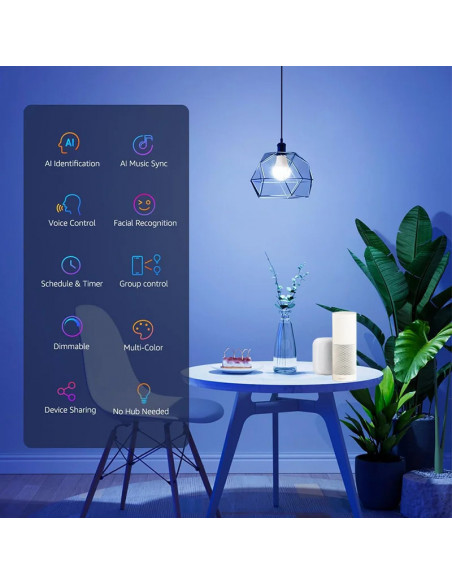 Tuya Wifi Bluetooth smart light bulb LED RGB Smart Light B22 220V 85-2