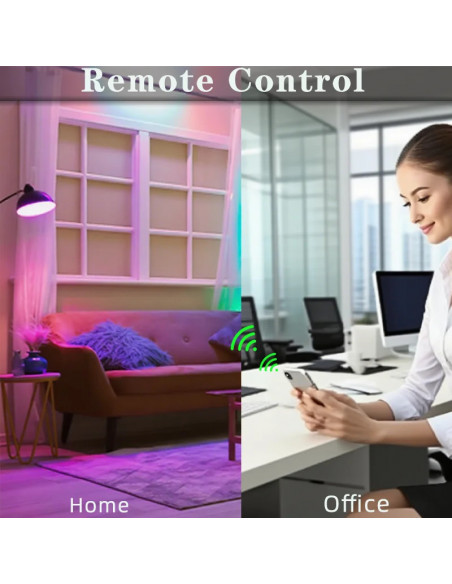 Tuya Wifi Bluetooth smart light bulb LED RGB Smart Light B22 220V 85-2