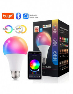 Tuya E27 Led Light Bulbs Bluetooth Smart Bulb 9W Color Changing Light 