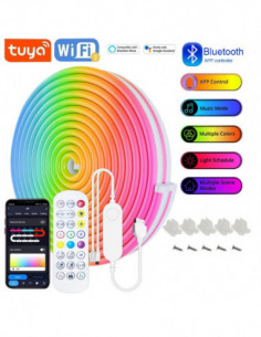 USB RGB Neon LED Strip 1M 2M 3M 5M WiFi 5V RGB Strip Work With Tuya Ap