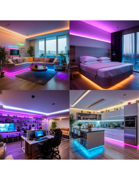 Led Lights for Room Music Sync RGB Led Strip Lights 10m 20m 30m Flexib