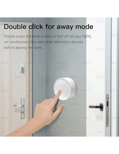 New Tuya ZigBee Smart Knob Switch DIY Wireless Scene Button Rotatable 