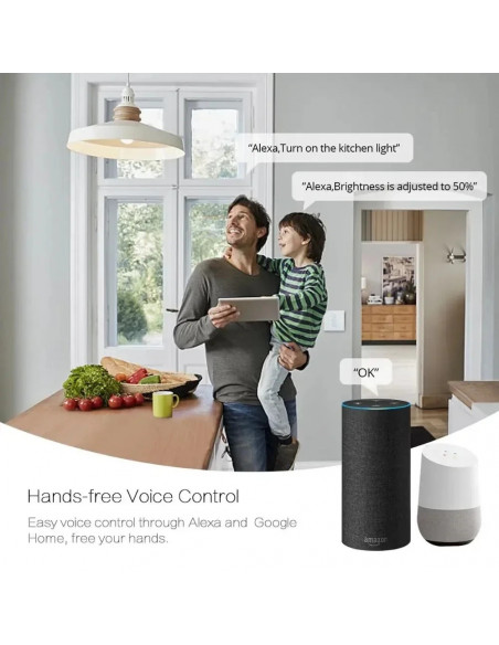 Tuya WiFi EU Smart Dimmer Switch Light Wireless Touch Smart Life APP V