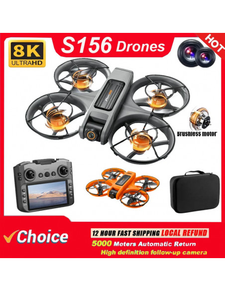 New Drones S156 GPS 8K Professional HD 360° Dual Cameras 5G WIFI Brush