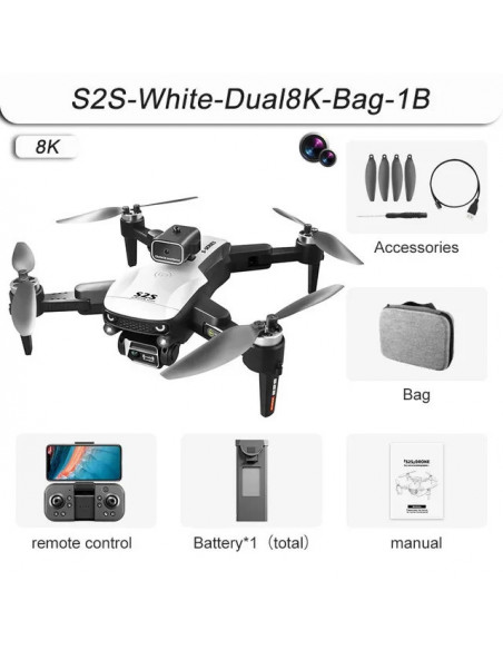 S2S Mini Drone 4k 8K HD Camera Obstacle Avoidance Aerial Photography B