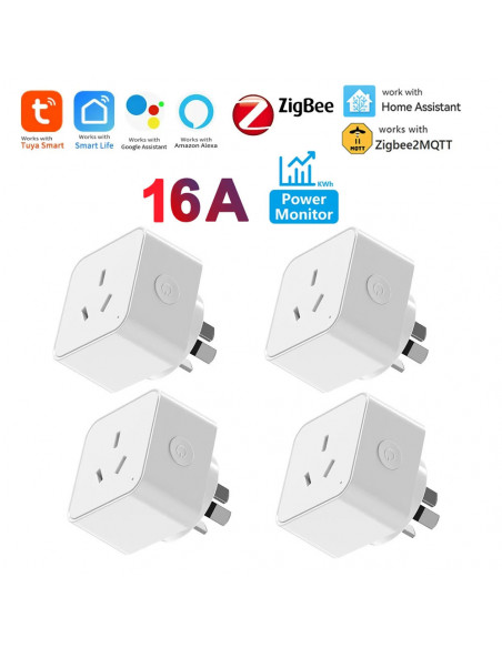 Zigbee 3.0 Smart Socket AU Smart Plug Tuya App Control Power Outlet wi