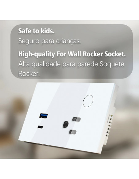 LiwoKit AU Tuya Wifi Wall Socket Smart WIFI Plug USB TYPE-C PD 30W Arg