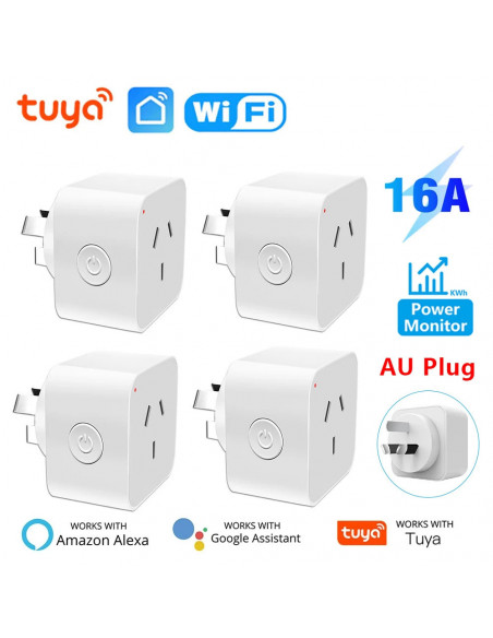 Tuya Smart Socket WiFi Intelligent AU Plug With Power Monitor Wireless