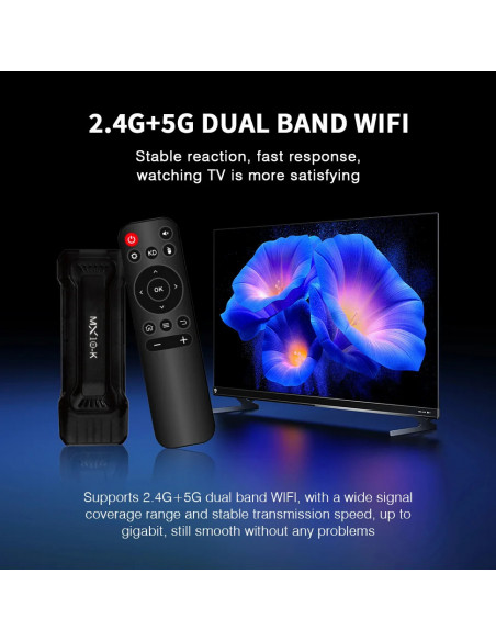 Android 14 Streaming Stick MX10-K WiFi/LAN Sharing ATV smart tv stick 