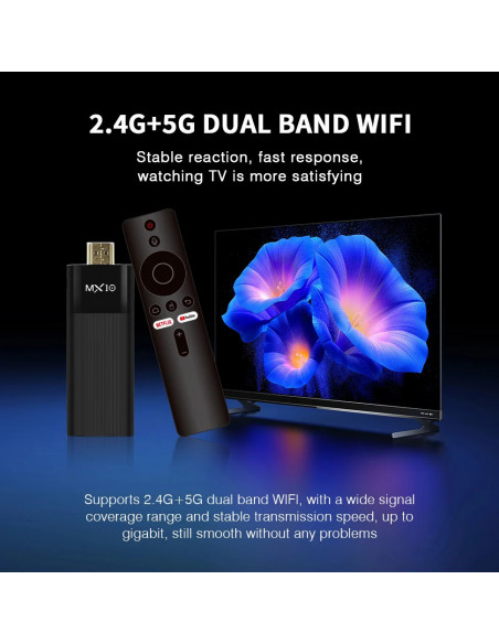 Android TV Stick MX10 F3PRO Allwinner H313 Cortex-A53 Android 13 OS TV
