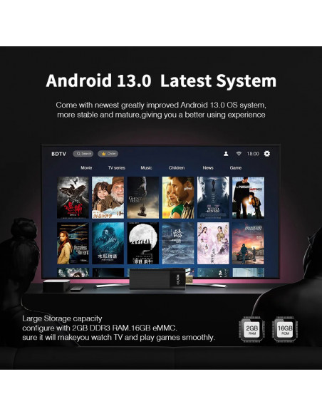 Android TV Stick MX10 F3PRO Allwinner H313 Cortex-A53 Android 13 OS TV