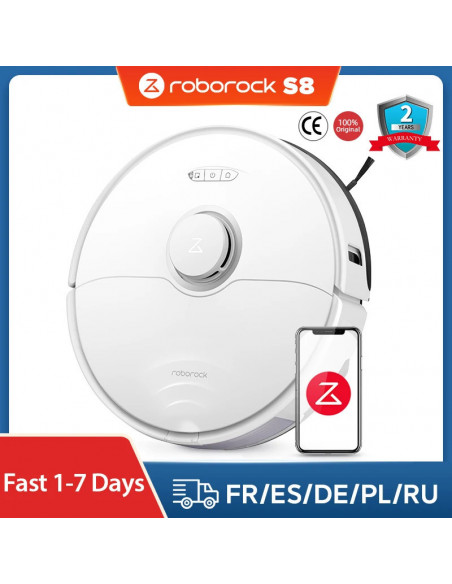 Roborock S8 Robot Vacuum cleaner,6000Pa Suction Dual Brush with 3D Str